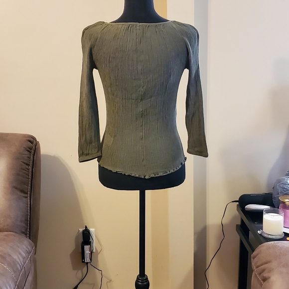 J. Crew 3/4 Sleeve Textuted Blouse - Picture 2 of 7